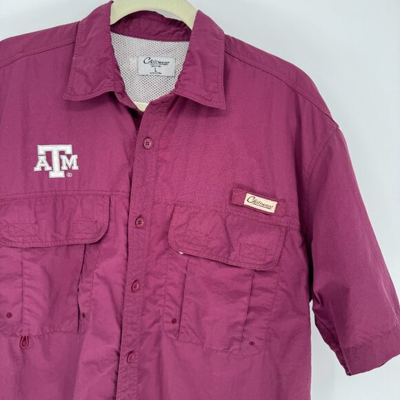 Texas A&M Chiliwear Fishing Shirt Men’s Large Vented Nylon Outdoors Top - Picture 2 of 8